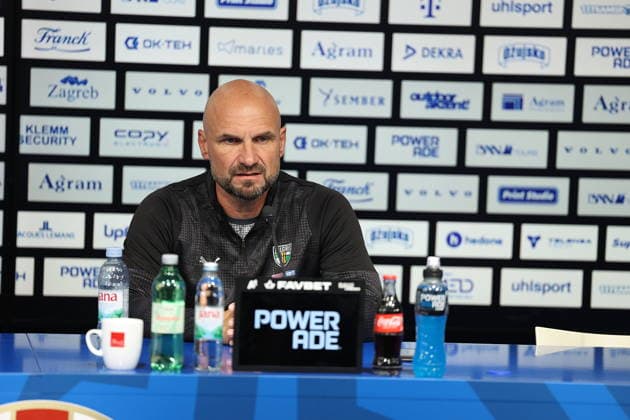 Croatia, Zagreb, 030826. Maksimir Stadium. press conference, PK, Pressekonferenz of Kauno Zalgiris before the match of the third round of UEFA Champions League qualification against GNK Dinamo. In the photo: Zeljko Sopic. Photo: Ranko Suvar CROPIX Zagreb Croatia Copyright: xxRankoxSuvarx zalgiris_press3-030826