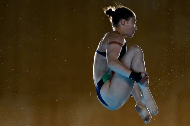 Sarah Jodoin Di Maria of Italy competes in the diving 10m Platform Women Preliminary during the European Aquatics Championships at the Olympic Aquatic Center in Paris (France), August 3, 2026. Andrea Staccioli