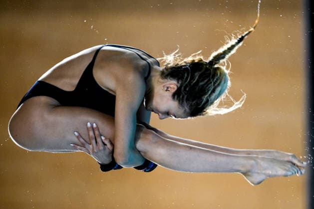 Matilde Marzetti of Italy competes in the diving 10m Platform Women Preliminary during the European Aquatics Championships at the Olympic Aquatic Center in Paris (France), August 3, 2026. Andrea Staccioli