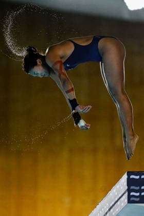 Eden Cheng of Great Britain competes in the Diving Women s 10m Platform Preliminary during the European Aquatics Championships at the Olympic Aquatic Center in Paris (France), August 3, 2026. Andrea Staccioli
