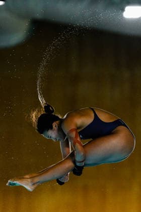 Eden Cheng of Great Britain competes in the Diving Women s 10m Platform Preliminary during the European Aquatics Championships at the Olympic Aquatic Center in Paris (France), August 3, 2026. Andrea Staccioli
