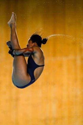 Eden Cheng of Great Britain competes in the Diving Women s 10m Platform Preliminary during the European Aquatics Championships at the Olympic Aquatic Center in Paris (France), August 3, 2026. Andrea Staccioli