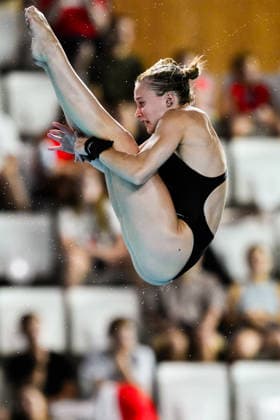 Maisie Bond of Great Britain competes in the Diving Women s 10m Platform Preliminary during the European Aquatics Championships at the Olympic Aquatic Center in Paris (France), August 3, 2026. Andrea Staccioli