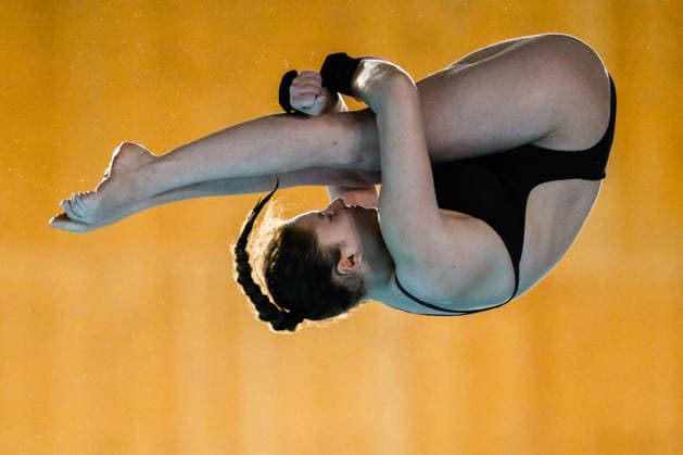 Cloe Gravalos Simon of Switzerland competes in the Diving Women s 10m Platform Preliminary during the European Aquatics Championships at the Olympic Aquatic Center in Paris (France), August 3, 2026. Andrea Staccioli