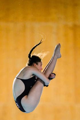 Cloe Gravalos Simon of Switzerland competes in the Diving Women s 10m Platform Preliminary during the European Aquatics Championships at the Olympic Aquatic Center in Paris (France), August 3, 2026. Andrea Staccioli