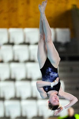 Sofiia Vystavkina of Ukraine competes in the Diving Women s 10m Platform Preliminary during the European Aquatics Championships at the Olympic Aquatic Center in Paris (France), August 3, 2026. Andrea Staccioli