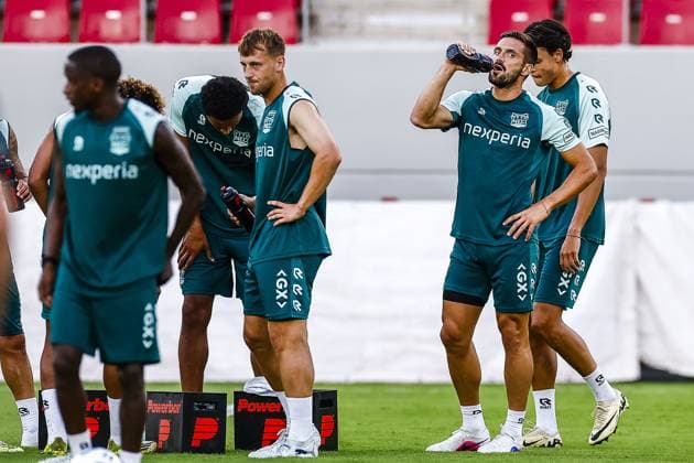 Athens , 03-08-2026 , Stadio Georgios Karaiskakis , third qualifying round of the Champions League , season 2026 2027 , training NEC in Athens , picture shows , Dusan Tadic Training NEC Athens  x205434998x Copyright: