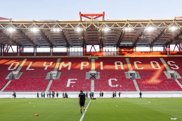 Athens , 03-08-2026 , Stadio Georgios Karaiskakis , third qualifying round of the Champions League , season 2026 2027 , training NEC in Athens , picture shows stadium overview Training NEC Athens  x205435001x Copyright:
