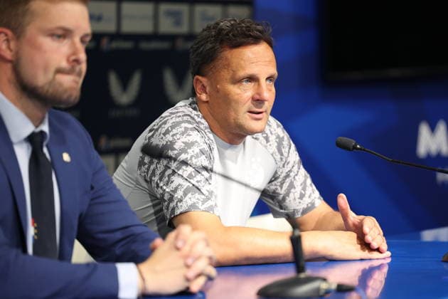 Croatia, Zagreb, 030826. Maksimir Stadium. press conference, PK, Pressekonferenz of GNK Dinamo before the match of the third round of UEFA Champions League qualification against Kauno Zalgiris. In the photo: Mario Kovacevic. Photo: Ranko Suvar CROPIX Zagreb Croatia Copyright: xxRankoxSuvarx dinamo_press10-030826