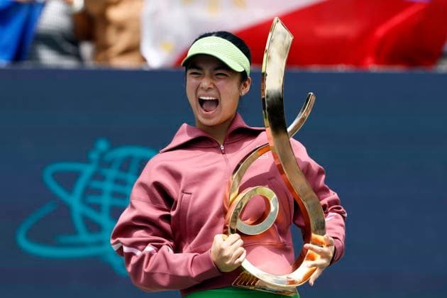 Washington DC Open tennis tournament Alexandra Eala of the Philippines with the trophy after beating Jessica Pegula of the USA intheir Women™s Final match at the Washington DC Open tennis tournament, in Washington, DC, USA, 03 August 2026. WASHINGTON DC UNITED STATES  Copyright: xWILLxOLIVERx