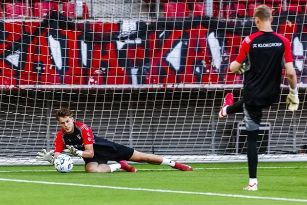 Athens , 03-08-2026 , Stadio Georgios Karaiskakis , third qualifying round of the Champions League , season 2026 2027 , training NEC in Athens , picture shows goalkeeper Joep Geneste Training NEC Athens  x205435293x Copyright: