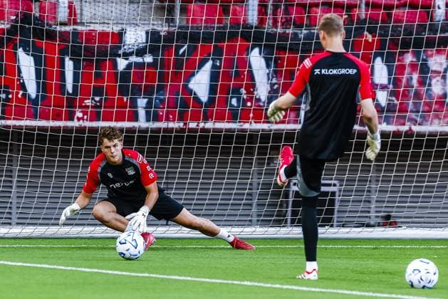 Athens , 03-08-2026 , Stadio Georgios Karaiskakis , third qualifying round of the Champions League , season 2026 2027 , training NEC in Athens , picture shows goalkeeper Joep Geneste Training NEC Athens  x205435295x Copyright:
