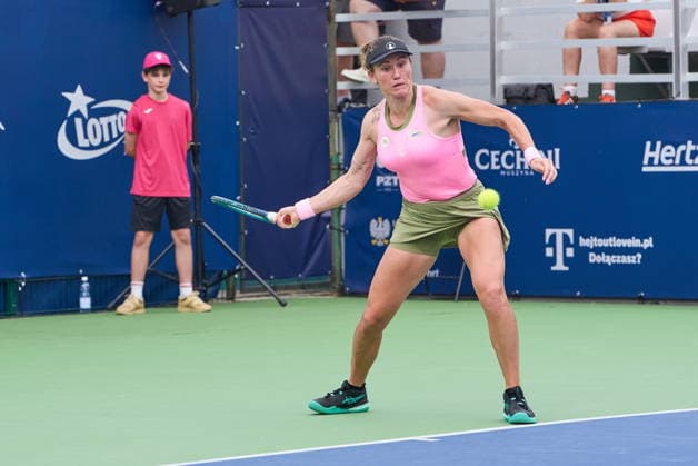 Warszawa 03.08.2026. Tenis. WTA, Tennis Damen 125 Warsaw T-Mobile Polish Open, day 2, Warsaw, Poland --- Tenis. Turniej WTA 125 Warsaw T-Mobile Polish Open, dzien 2, Warszawa Persons shown : Katarzyna Kawa (POL) Fot. Dominika Chmura Arena Akcji NEWSPIX.PL --- newspix.pl POLAND OUT! 