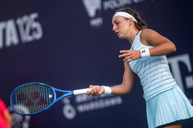 Warszawa 03.08.2026. Tennis. WTA, Tennis Damen 125 Warsaw T-Mobile Polish Open, day 2, Warsaw, Poland --- Tenis. Turniej WTA 125 Warsaw T-Mobile Polish Open, dzien 2, Warszawa Persons shown : Teodora Kostovic Fot. Kai Taller Arena Akcji NEWSPIX.PL --- newspix.pl POLAND OUT! 