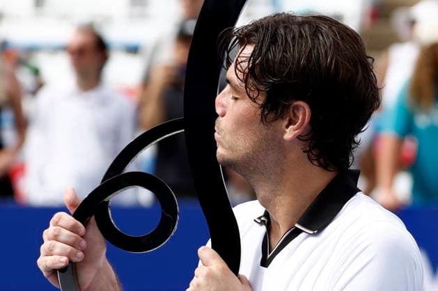 Washington DC Open tennis tournament Taylor Fritz of the USA holds the first place trophy after beating Rafael Jodar of Spain in their Mens Final match at the Washington DC Open tennis tournament, in Washington, DC, USA, 03 August 2026. WASHINGTON DC UNITED STATES  Copyright: xWILLxOLIVERx