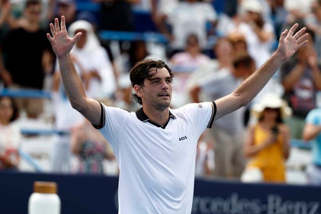 Washington DC Open tennis tournament Taylor Fritz of the USA celebrates after beating Rafael Jodar of Spain in their Mens Final match at the Washington DC Open tennis tournament, in Washington, DC, USA, 03 August 2026. WASHINGTON DC UNITED STATES  Copyright: xWILLxOLIVERx