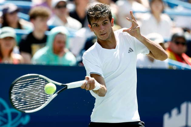 Washington DC Open tennis tournament Rafael Jodar of Spain in action against Taylor Fritz of the USA during their Mens Final match at the Washington DC Open tennis tournament, in Washington, DC, USA, 03 August 2026. WASHINGTON DC UNITED STATES  Copyright: xWILLxOLIVERx