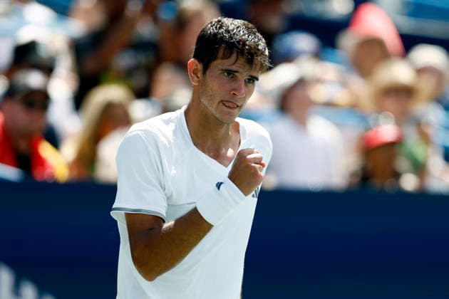 Washington DC Open tennis tournament Rafael Jodar of Spain celebrates a point against Taylor Fritz of the USA during their Mens Final match at the Washington DC Open tennis tournament, in Washington, DC, USA, 03 August 2026. WASHINGTON DC UNITED STATES  Copyright: xWILLxOLIVERx