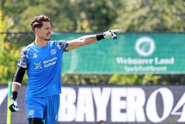 GER, Trainingslager Bayer 04 Leverkusen - Blankenhain 03.08.2026, Blankenhain, GER, Saison 2026 2027, 1.Bundesliga, Bayer 04 Leverkusen - Trainingslager im Bild Torwart Jannes Blaswich (Leverkusen) DFL regulations prohibit any use of photographs as image sequences and or quasi-video *** GER, Bayer 04 Leverkusen Training Camp in Blankenhain, August 3, 2026, Blankenhain, GER, 2026–2027 Season, Bundesliga 1, Bayer 04 Leverkusen Training Camp in Pictures: Goalkeeper Jannes Blaswich, Leverkusen. DFL regulations prohibit any use of photographs as image sequences and or quasi-video content.