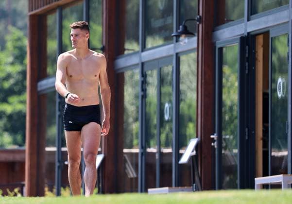 GER, Trainingslager Bayer 04 Leverkusen - Blankenhain 03.08.2026, Blankenhain, GER, Saison 2026 2027, 1.Bundesliga, Bayer 04 Leverkusen - Trainingslager im Bild Patrik Schick (Leverkusen) nach dem Training DFL regulations prohibit any use of photographs as image sequences and or quasi-video *** GER, Bayer 04 Leverkusen Training Camp in Blankenhain, August 3, 2026, Blankenhain, GER, 2026–2027 Season, Bundesliga 1, Bayer 04 Leverkusen Training Camp in Pictures: Patrik Schick, Leverkusen, after training. DFL regulations prohibit any use of photographs as image sequences and or quasi-video.