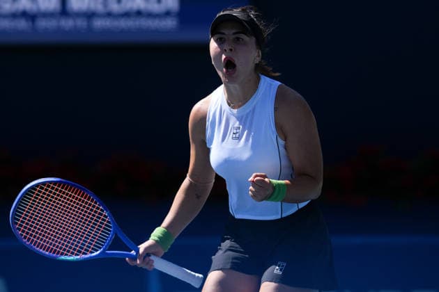 National Bank Open 2026 - Day 3 TORONTO, CANADA - AUGUST 3 : Bianca Andreescu of Canada reacts after scoring a point against Nikola Bartunkova of Czech Republic in the round of 128 during the WTA, Tennis Damen 1000 National Bank Open in Toronto, Ontario, Canada on August 3, 2026. Mert Alper Dervis Anadolu Ontario Canada. Editorial use only. Please get in touch for any other usage.  Copyright: x2026xAnadoluxMertxAlperxDervisx