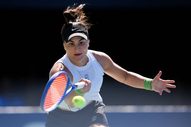 National Bank Open 2026 - Day 3 TORONTO, CANADA - AUGUST 3 : Bianca Andreescu of Canada in action against Nikola Bartunkova of Czech Republic in the round of 128 during the WTA, Tennis Damen 1000 National Bank Open in Toronto, Ontario, Canada on August 3, 2026. Mert Alper Dervis Anadolu Ontario Canada. Editorial use only. Please get in touch for any other usage.  Copyright: x2026xAnadoluxMertxAlperxDervisx