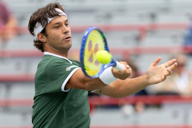 August 3, 2026, Montreal, Quebec, Canada: ALEXIS GALARNEAU from Canada forehand in match against Vit Kopriza from Czech Republic in first round at Canadian Open at IGA stadium in Montreal, Quebec, Canada on 2026-08-03 TENNIS: Canadian Open Montreal 2026  - ZUMAl189 20260803_zsp_l189_043 Copyright: xYannickxLegarex