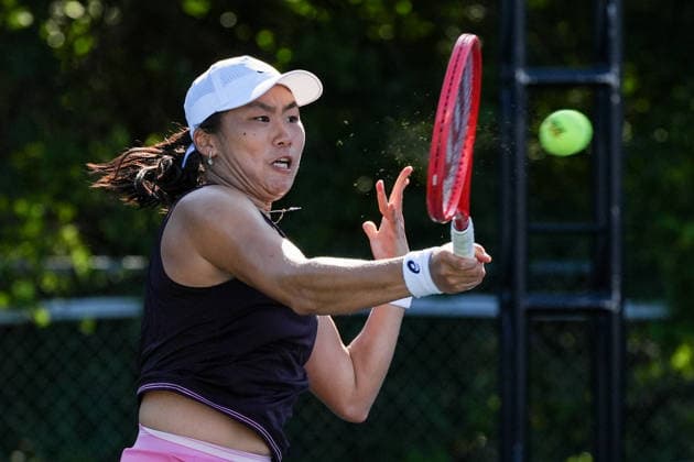 WTA, Tennis Damen Masters 1000 National Bank Open Toronto 2026 - Round of 128 - Day 3 Janice Tjen of Indonesia plays a forehand during the Women™s Singles round of 128 match against Liudmila Samsonova of Russia on day 3 of the WTA Masters 1000 National Bank Open at Sobeys Stadium on August 3, 2026, in Toronto, Canada. (Photo by Leonardo Ramirez Eyepix Group) Copyright: xLeonardoxRamirezx xEyepixxGroupx LR03082026-03689