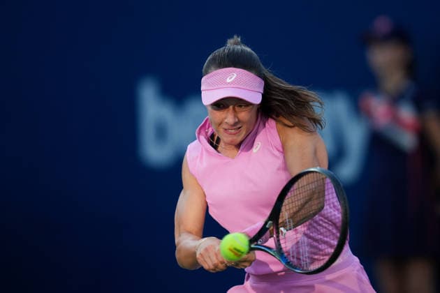 National Bank Open 2026 - Day 3 TORONTO, CANADA - AUGUST 3 : Zeynep Sonmez of Turkiye in action against Rebecca Marino of Canada in the round of 128 during the WTA, Tennis Damen 1000 National Bank Open in Toronto, Ontario, Canada on August 3, 2026. Mert Alper Dervis Anadolu Ontario Canada. Editorial use only. Please get in touch for any other usage.  Copyright: x2026xAnadoluxMertxAlperxDervisx