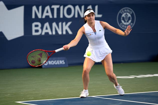 August 3, 2026, Toronto, Ontario, Canada: Toronto, Ontario, Canada Ã¢â‚¬ August 3, 2026: EVA LYS of Germany returns the ball during her first-round match against Panna Udvardy of Hungary at the National Bank Open, part of the Hologic WTA, Tennis Damen Tour at Sobeys Stadium. Toronto Canada - ZUMAr228 20260803_znp_r228_020 Copyright: xVasiliyxRyabykhx