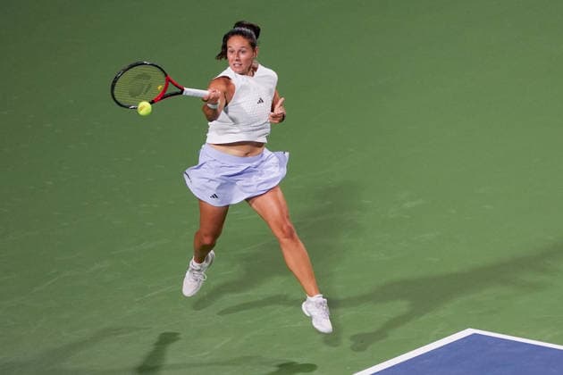 WTA, Tennis Damen Masters 1000 National Bank Open Toronto 2026 - Round of 128 - Day 3 Daria Kasatkina of Australia plays a forehand during the Women™s Singles round of 128 match against Wang Xiyu of China on day 3 of the WTA Masters 1000 National Bank Open at Sobeys Stadium on August 3, 2026, in Toronto, Canada. (Photo by Leonardo Ramirez Eyepix Group) Copyright: xLeonardoxRamirezx xEyepixxGroupx LR_03082026_07793