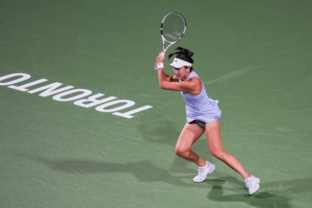 WTA, Tennis Damen Masters 1000 National Bank Open Toronto 2026 - Round of 128 - Day 3 Wang Xiyu of China returns a backhand during the Women™s Singles round of 128 match against Daria Kasatkina of Australia on day 3 of the WTA Masters 1000 National Bank Open at Sobeys Stadium on August 3, 2026, in Toronto, Canada. (Photo by Leonardo Ramirez Eyepix Group) Copyright: xLeonardoxRamirezx xEyepixxGroupx LR_03082026_07799