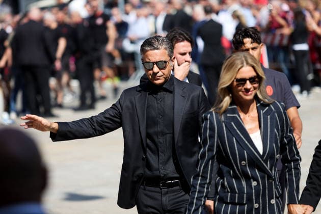 IPA87229263 - Milan: Franco Baresi™s Funeral at the Basilica of Sant™Ambrogio In the photo: Billy Costacurta, Martina Colombari  Copyright: xFrancescoxEnriquezx xPoolxEnriquezxPiaggesix 0863316727st