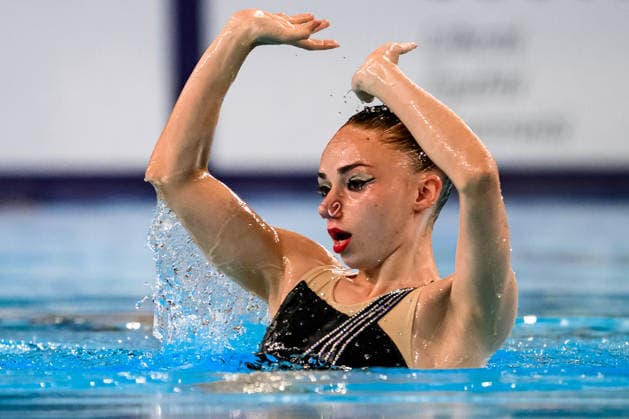 Klara Bleyer of Germany competes in the Artistic Swimming Women s Solo Technical Final during the European Aquatics Championships at the Olympic Aquatic Center in Paris (France), August 4, 2026. Andrea Staccioli