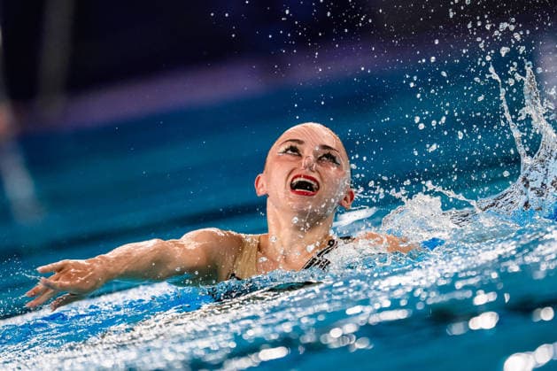 Klara Bleyer of Germany competes in the Artistic Swimming Women s Solo Technical Final during the European Aquatics Championships at the Olympic Aquatic Center in Paris (France), August 4, 2026. Andrea Staccioli
