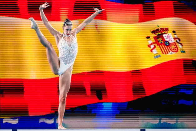 Iris Tio Casas of Spain competes in the Artistic Swimming Women s Solo Technical Final during the European Aquatics Championships at the Olympic Aquatic Center in Paris (France), August 4, 2026. Andrea Staccioli