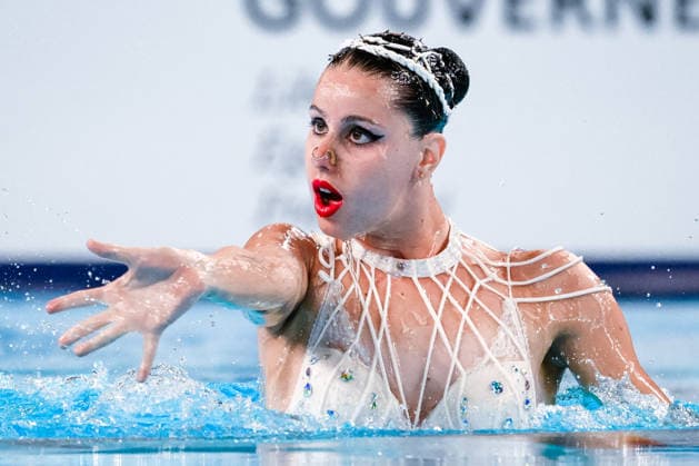 Iris Tio Casas of Spain competes in the Artistic Swimming Women s Solo Technical Final during the European Aquatics Championships at the Olympic Aquatic Center in Paris (France), August 4, 2026. Andrea Staccioli
