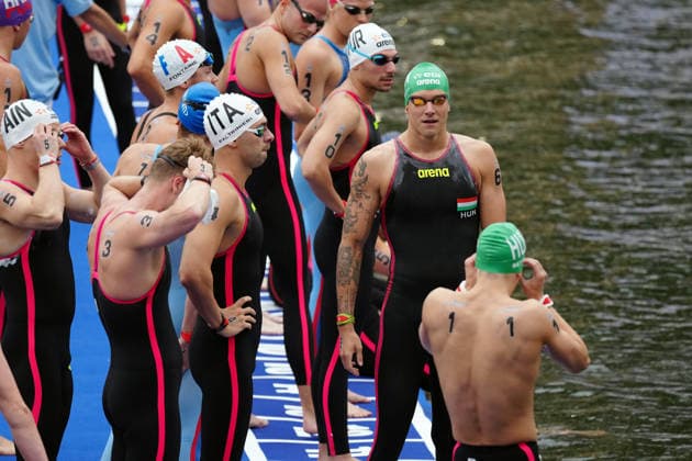 Open Water, Men s 10km, , gold medal at the European Aquatics Championships Paris 2026, Paris, August 04, 2026 .  Copyright: xGianxMattiaxD Alberto LaPressex