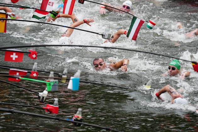 Open Water, Men s 10km, Gregorio PALTRINIERI from Italy at the European Aquatics Championships Paris 2026, Paris, August 04, 2026 .  Copyright: xGianxMattiaxD Alberto LaPressex