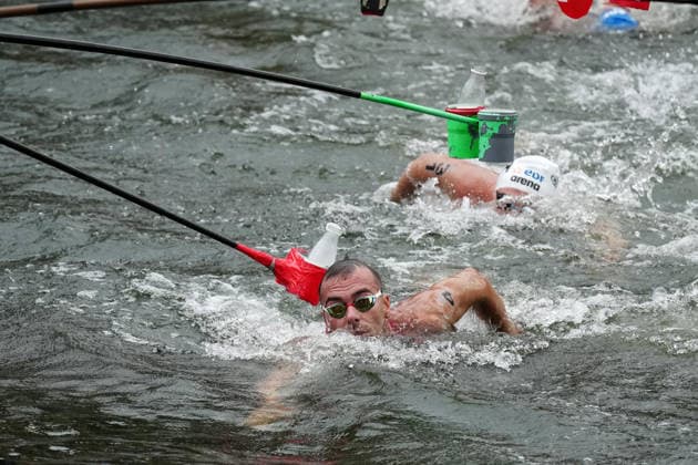 Open Water, Men s 10km, Gregorio PALTRINIERI from Italy at the European Aquatics Championships Paris 2026, Paris, August 04, 2026 .  Copyright: xGianxMattiaxD Alberto LaPressex