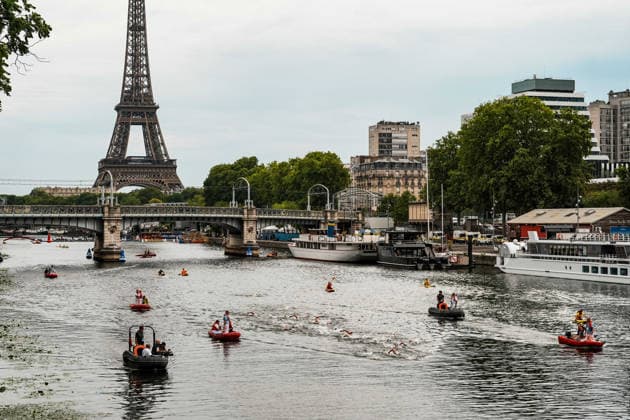 Open Water, Men s 10km, , gold medal at the European Aquatics Championships Paris 2026, Paris, August 04, 2026 .  Copyright: xGianxMattiaxD Alberto LaPressex