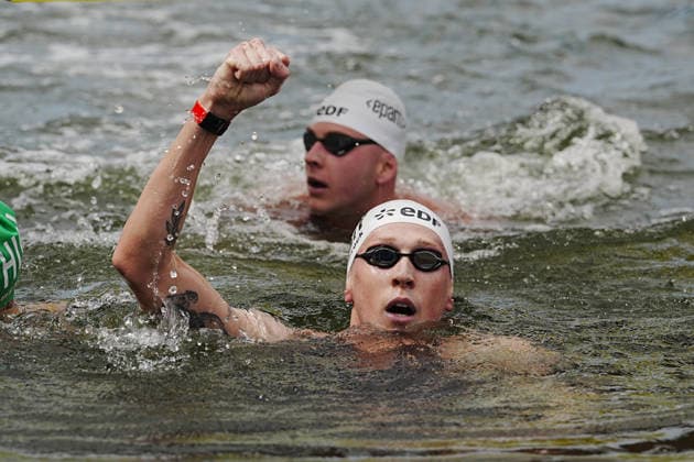 Open Water, Men s 10km, Florian WELLBROCK from Germany, gold medal at the European Aquatics Championships Paris 2026, Paris, August 04, 2026 .  Copyright: xGianxMattiaxD Alberto LaPressex