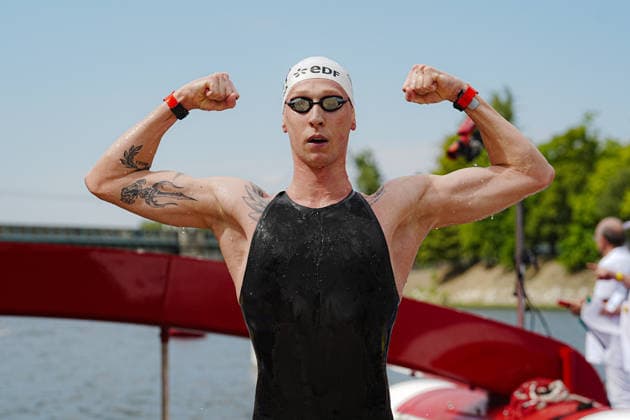 Open Water, Men s 10km, Florian WELLBROCK from Germany, gold medal at the European Aquatics Championships Paris 2026, Paris, August 04, 2026 .  Copyright: xGianxMattiaxD Alberto LaPressex