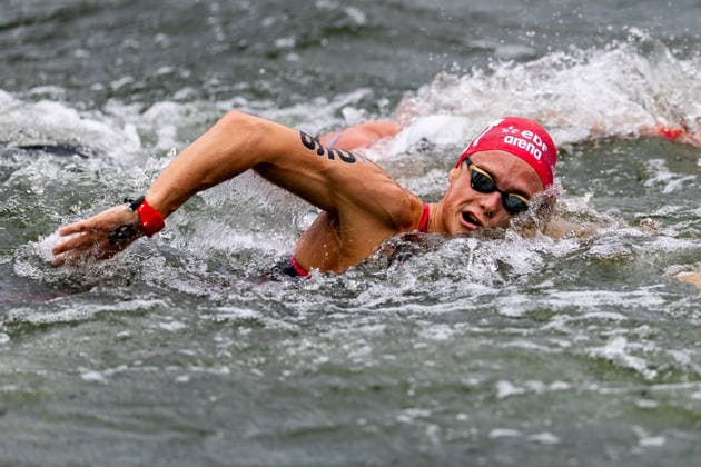 SWIMMING - EAC 2026 PARIS,FRANCE,04.AUG.26 - SWIMMING - European Aquatics Championships Paris 2026, open water, 10km, men. Image shows Luca Karl (AUT).  GEPAxpictures xPhilippxBrem