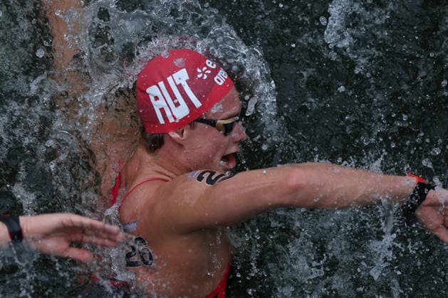 SWIMMING - EAC 2026 PARIS,FRANCE,04.AUG.26 - SWIMMING - European Aquatics Championships Paris 2026, open water, 10km, men. Image shows Luca Karl (AUT).  GEPAxpictures xPhilippxBrem