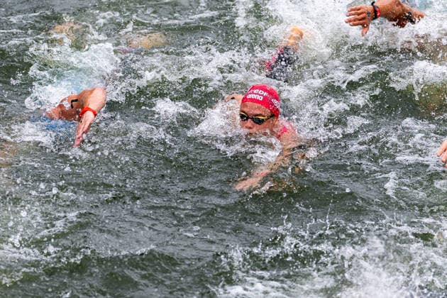 SWIMMING - EAC 2026 PARIS,FRANCE,04.AUG.26 - SWIMMING - European Aquatics Championships Paris 2026, open water, 10km, men. Image shows Luca Karl (AUT).  GEPAxpictures xPhilippxBrem