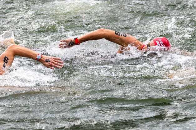 SWIMMING - EAC 2026 PARIS,FRANCE,04.AUG.26 - SWIMMING - European Aquatics Championships Paris 2026, open water, 10km, men. Image shows Luca Karl (AUT).  GEPAxpictures xPhilippxBrem