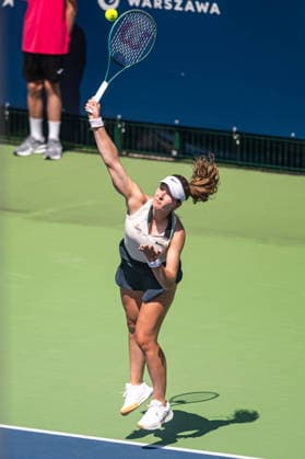 Warszawa 04.08.2026. Tennis. WTA, Tennis Damen 125 Warsaw T-Mobile Polish Open, day 3, Warsaw, Poland --- Tenis. Turniej WTA 125 Warsaw T-Mobile Polish Open, dzien 3, Warszawa Persons shown : Weronika Ewald Fot. Kai Taller Arena Akcji NEWSPIX.PL --- newspix.pl POLAND OUT! 