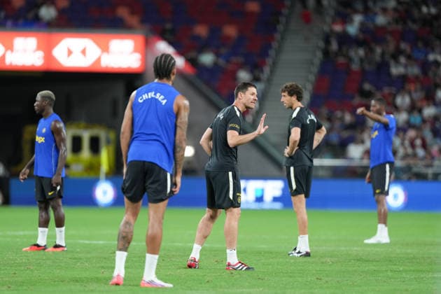 Hong Kong Football Festival 2026: Chelsea Football Club Xabi Alonso, a coach of Chelsea Football Club during open training at Kai Tan Stadium during the Hong Kong Football Festival 2026 on August 4, 2026 in Hong Kong. (Photo by Ellan Mad Nexpher Images) Hong Kong