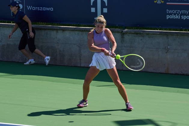 Warszawa 04.08.2026. Tennis. WTA, Tennis Damen 125 Warsaw T-Mobile Polish Open, day 3, Warsaw, Poland --- Tenis. Turniej WTA 125 Warsaw T-Mobile Polish Open, dzien 3, Warszawa Persons shown : Marcelina Podlinska (POL) Fot. Dominika Chmura Arena Akcji NEWSPIX.PL --- newspix.pl 